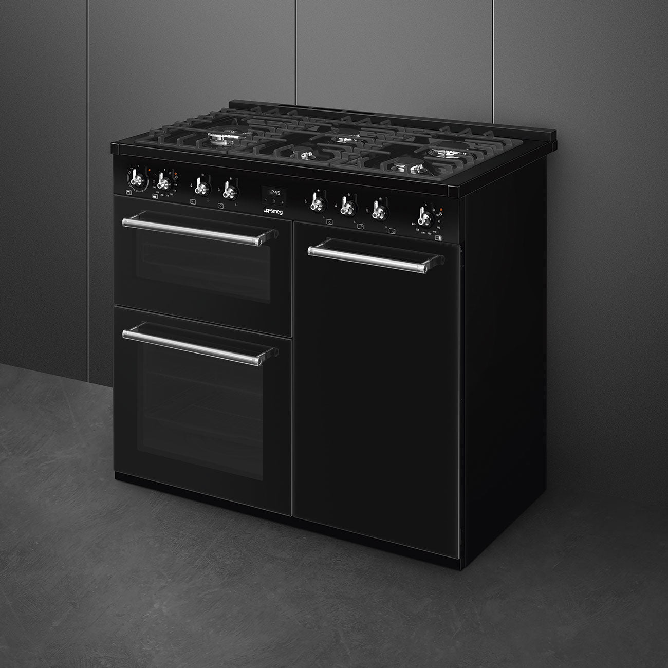 *DISPLAY MODEL* Smeg CX103GMBL Classic 100cm Dual Fuel Range Cooker - Black