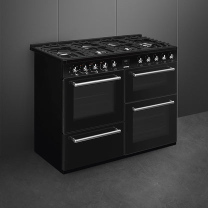 *DISPLAY MODEL* Smeg CX113GMBL Classic 110cm Dual Fuel Range Cooker - Black