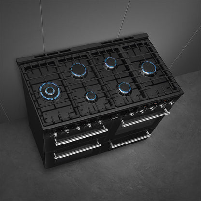 *DISPLAY MODEL* Smeg CX113GMBL Classic 110cm Dual Fuel Range Cooker - Black