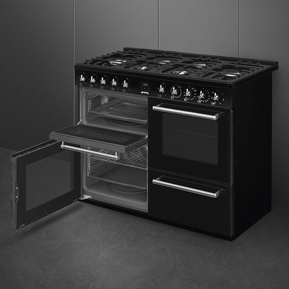 *DISPLAY MODEL* Smeg CX113GMBL Classic 110cm Dual Fuel Range Cooker - Black