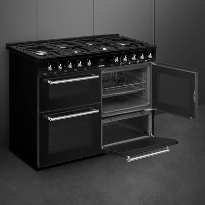 *DISPLAY MODEL* Smeg CX113GMBL Classic 110cm Dual Fuel Range Cooker - Black