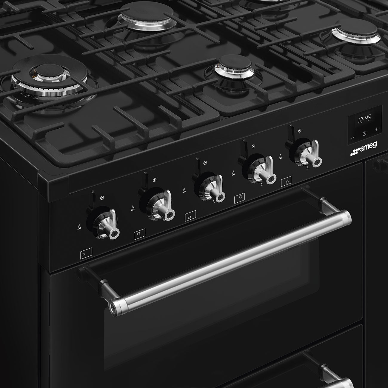 *DISPLAY MODEL* Smeg CX113GMBL Classic 110cm Dual Fuel Range Cooker - Black