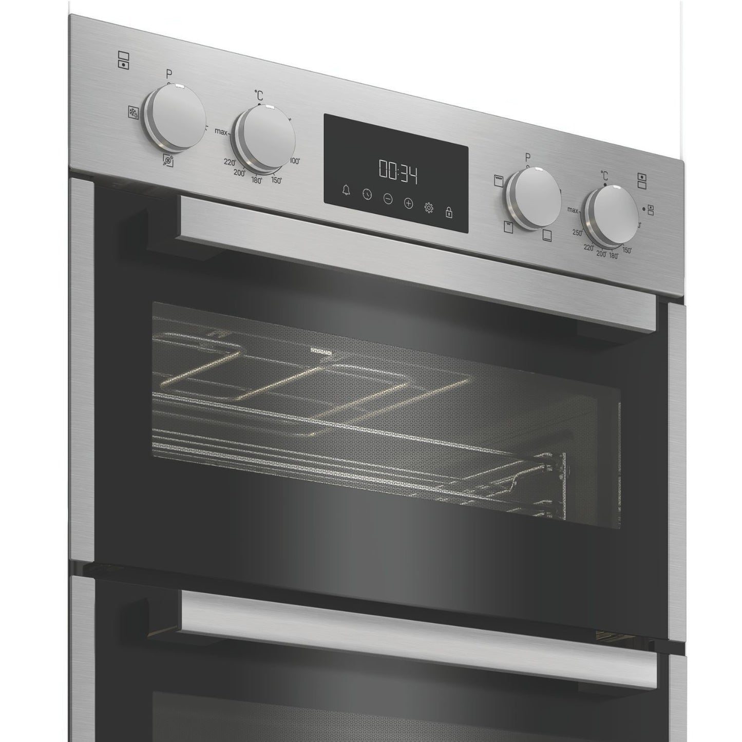 Hotpoint DIH10DIX Built-In Electric Double Oven - Stainless Steel