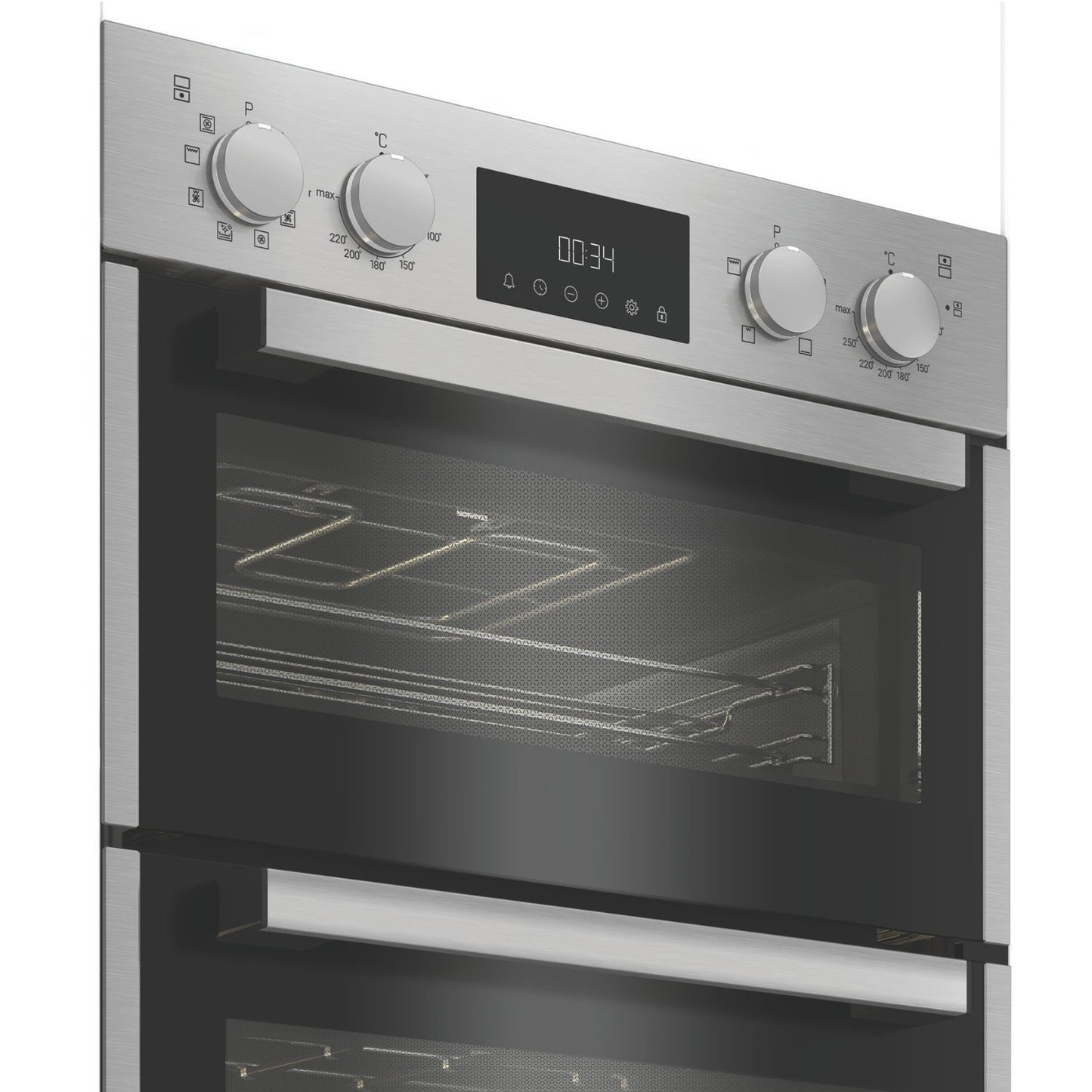 Hotpoint DIH82DIX 60cm Double Electric Oven - Inox