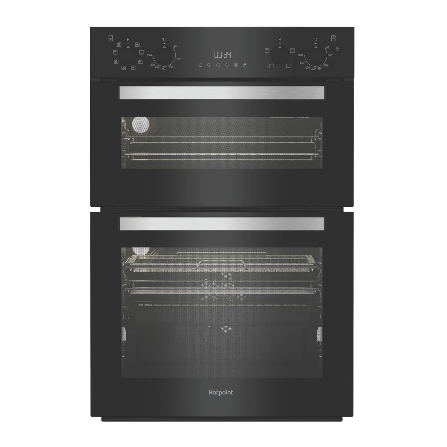 Hotpoint DIH82G1AB Built-In Electric Double Oven with Air Fry - Black