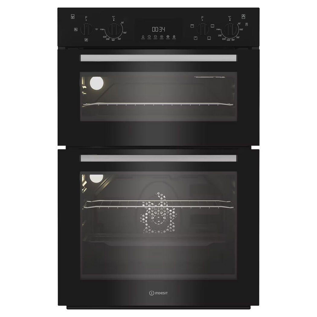 Indesit DII 10D B Built In Electric Double Oven - Black