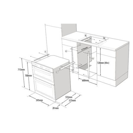 Hotpoint DUH10DB Built Under Electric Double Oven - Black