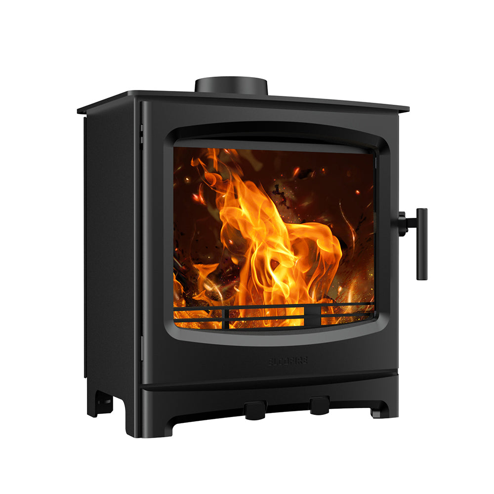 Elcofire Terra Woodburning Stove - Matt Black
