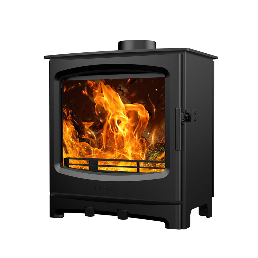 Elcofire Terra Woodburning Stove - Matt Black