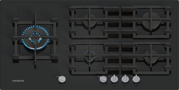 Siemens EP9A6MI40 iQ-500 90cm Frameless Gas On Glass Hob - Black