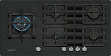 Siemens EP9A6MI40 iQ-500 90cm Frameless Gas On Glass Hob - Black