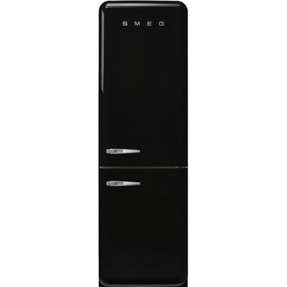 Smeg FAB32RBL5UK 60cm 50s Style Right Hand Hinge Fridge Freezer, Black