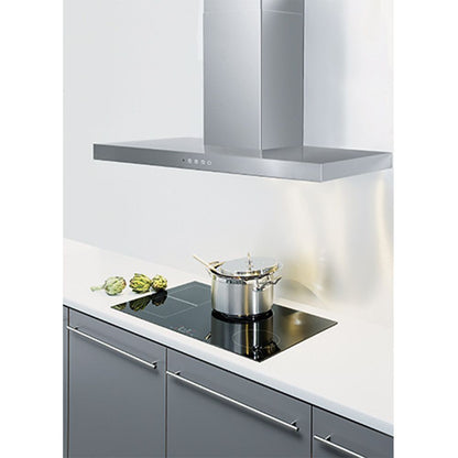 Franke Format 90cm Wall Mounted Island Chimney Cooker Hood - FDF EV8 90 XS