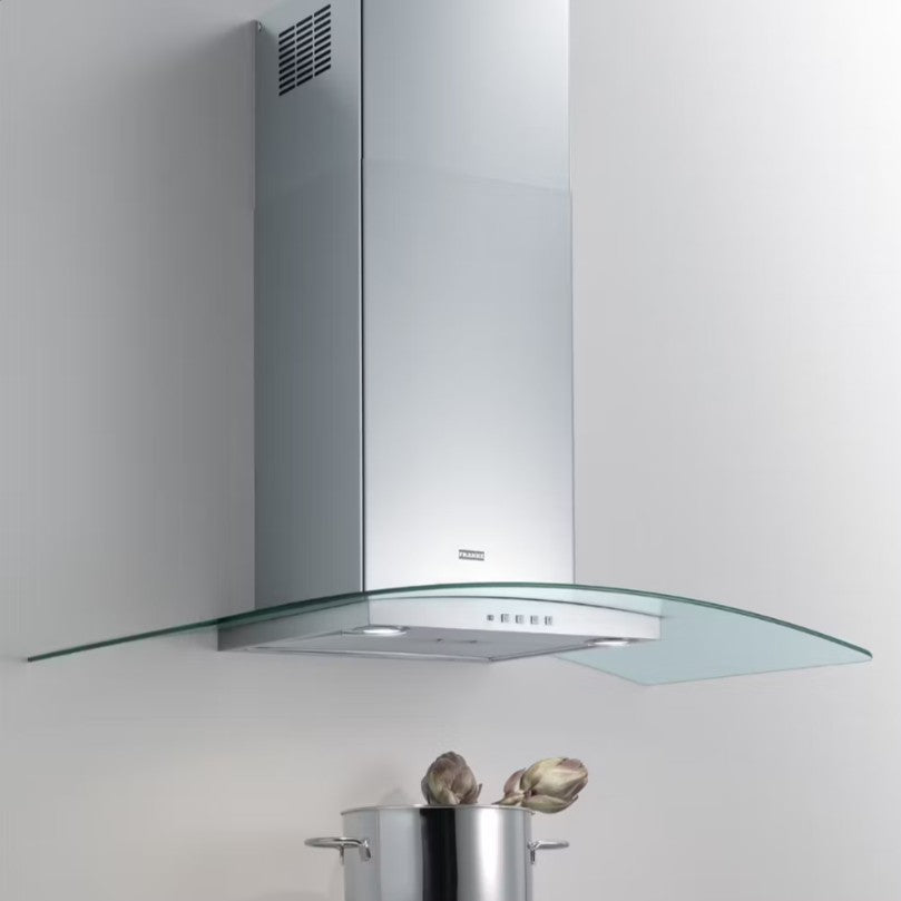 Franke FGC625XSNP 60cm T-Glass Ray Curved Glass Chimney Hood - Stainless Steel