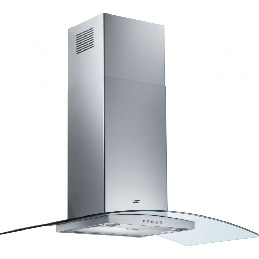 Franke FGC925XSNP 90cm T-Glass Ray Curved Glass Chimney Hood - Stainless Steel