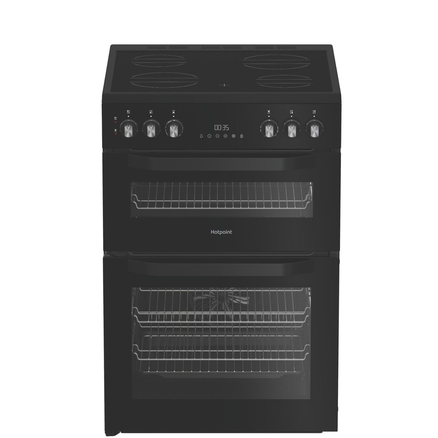 Hotpoint HDE6VDB1 60 cm Electric Ceramic Cooker - Black