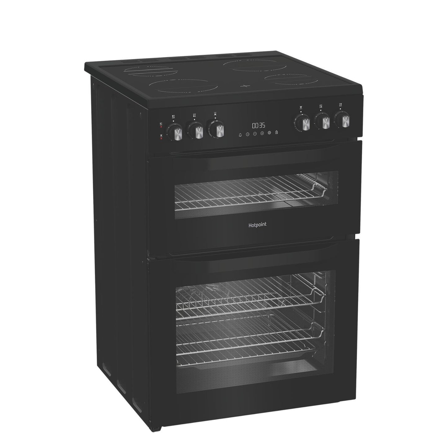 Hotpoint HDE6VDB1 60 cm Electric Ceramic Cooker - Black