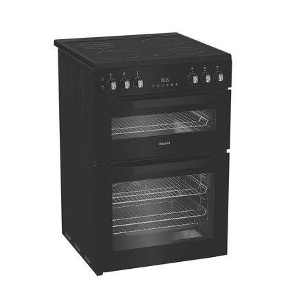 Hotpoint HDE6VDB1 60 cm Electric Ceramic Cooker - Black