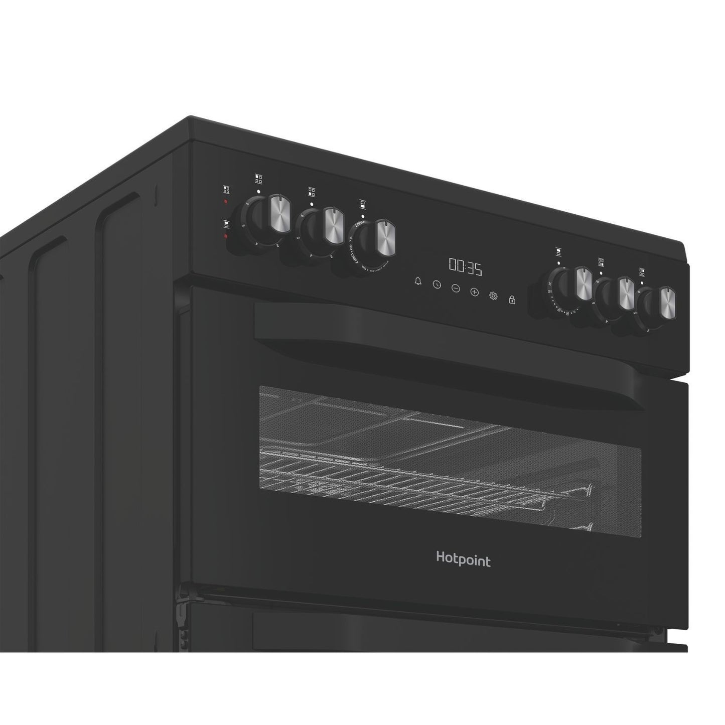 Hotpoint HDE6VDB1 60 cm Electric Ceramic Cooker - Black