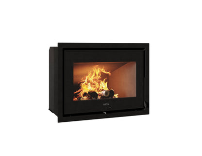Heta Vista S Insert Woodburning Stove - Matt Black