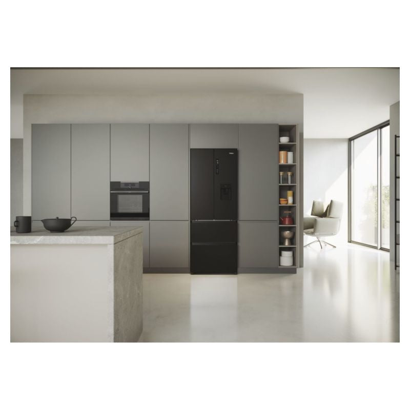 Haier HFR5719EWPB French Door Fridge Freezer - Slate Black - E Rated