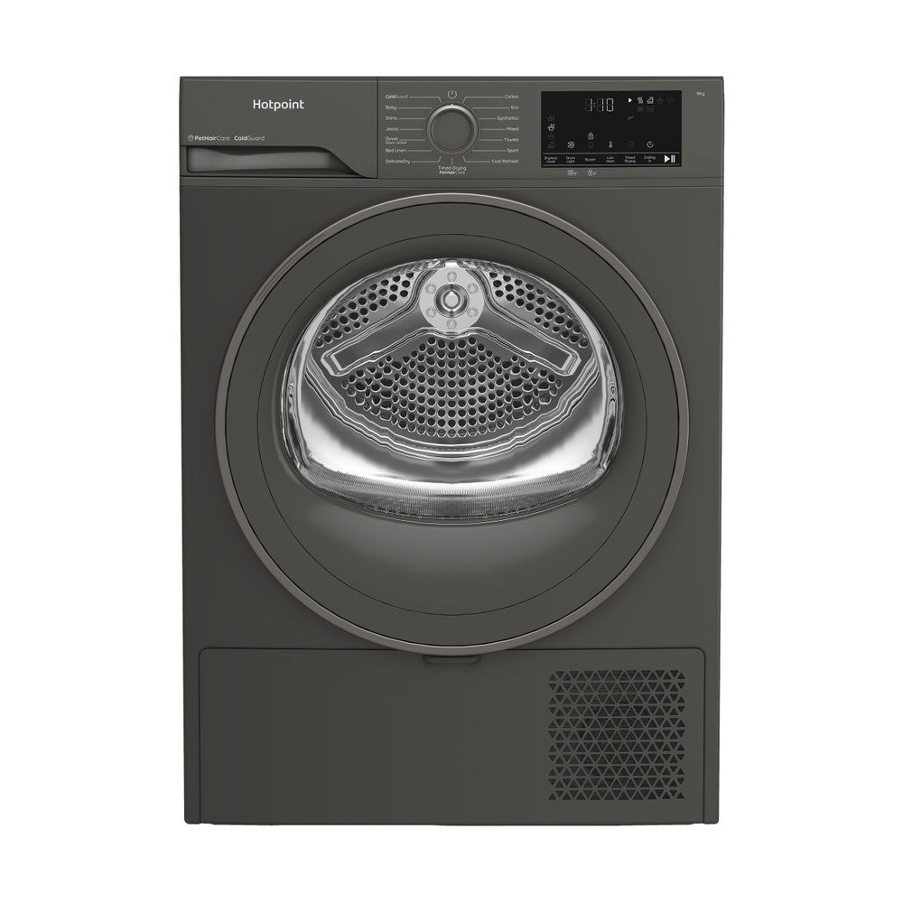 Hotpoint HHD W90 GG IRE 9kg Heat Pump Tumble Dryer - Manhattan Gray