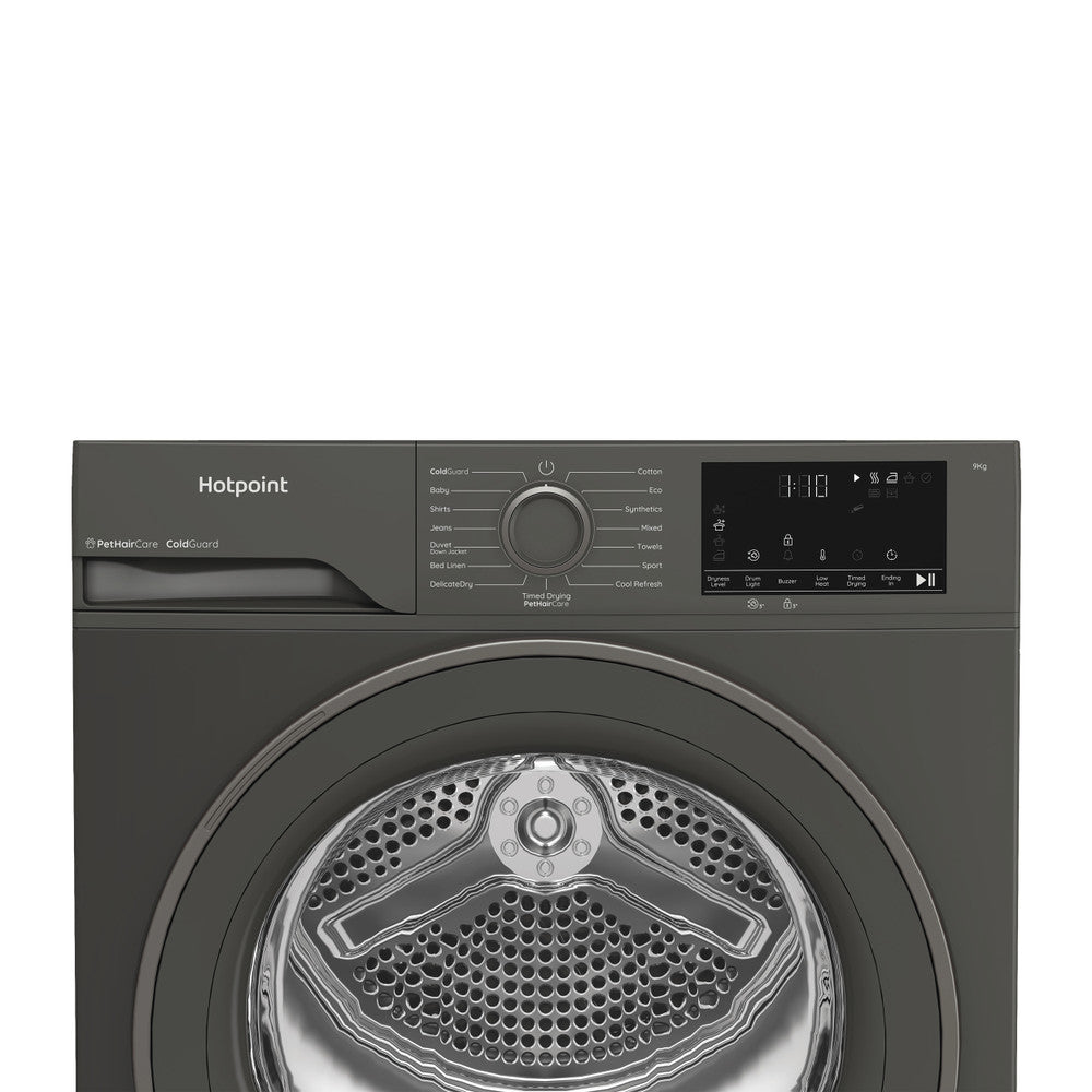Hotpoint HHD W90 GG IRE 9kg Heat Pump Tumble Dryer - Manhattan Gray