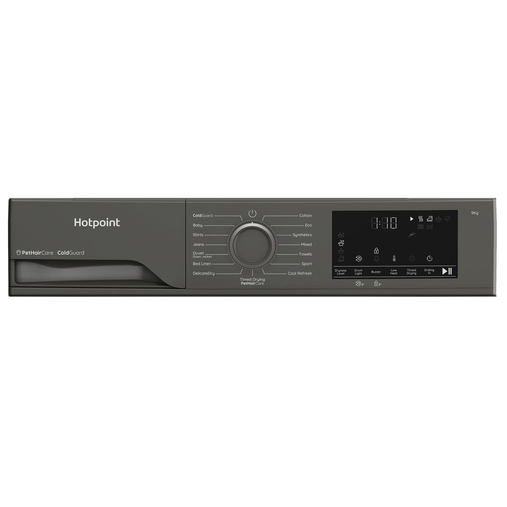 Hotpoint HHD W90 GG IRE 9kg Heat Pump Tumble Dryer - Manhattan Gray