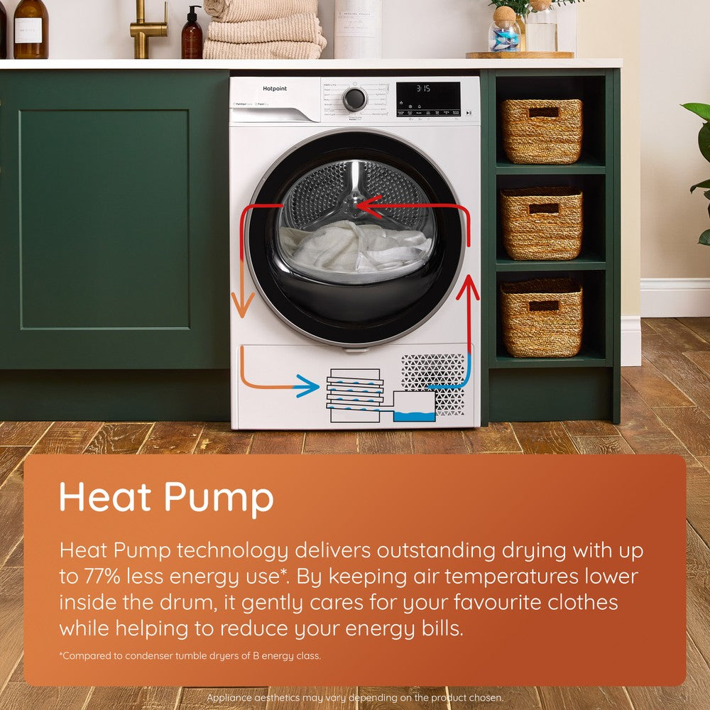 Hotpoint HHD W90 WW IRE 9kg Heat Pump Tumble Dryer - White