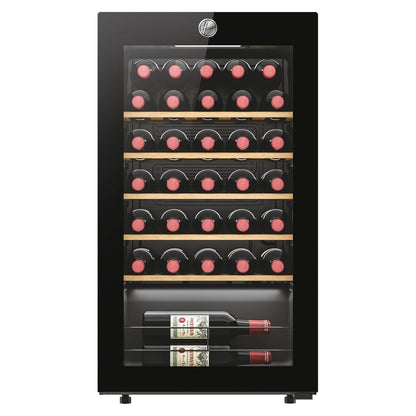 Hoover HOWC034K 34 Bottle Capacity Single Zone Freestanding Wine Cooler - Black