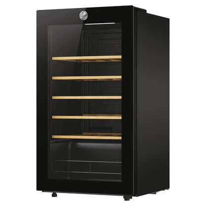 Hoover HOWC034K 34 Bottle Capacity Single Zone Freestanding Wine Cooler - Black