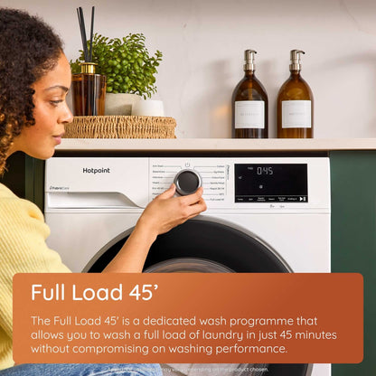 Hotpoint HP 124A CARE UK 12KG 1400 Spin Washing Machine - White
