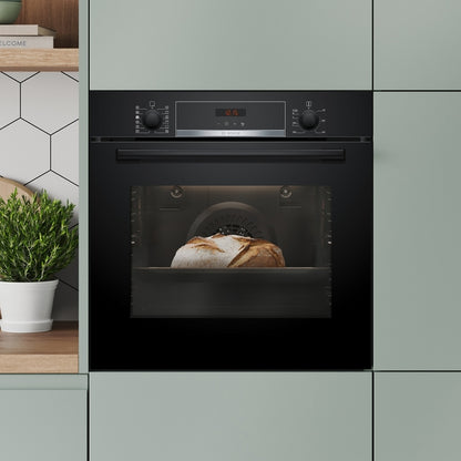 Bosch HQA574BB3B Series 4 Electric Self Cleaning Single Oven - Black