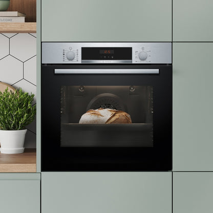 Bosch HQA574BS3B  Series 4 Electric Self Cleaning Single Oven - Stainless Steel