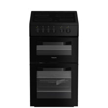 Hotpoint HTE5VCB 50 cm Electric Ceramic Cooker - Black