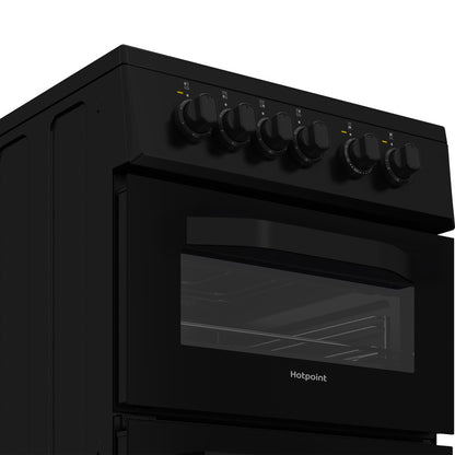 Hotpoint HTE5VCB 50 cm Electric Ceramic Cooker - Black