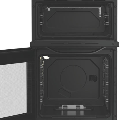 Hotpoint HTG5GCB Freestanding 50cm Gas Twin Cavity Cooker - Black
