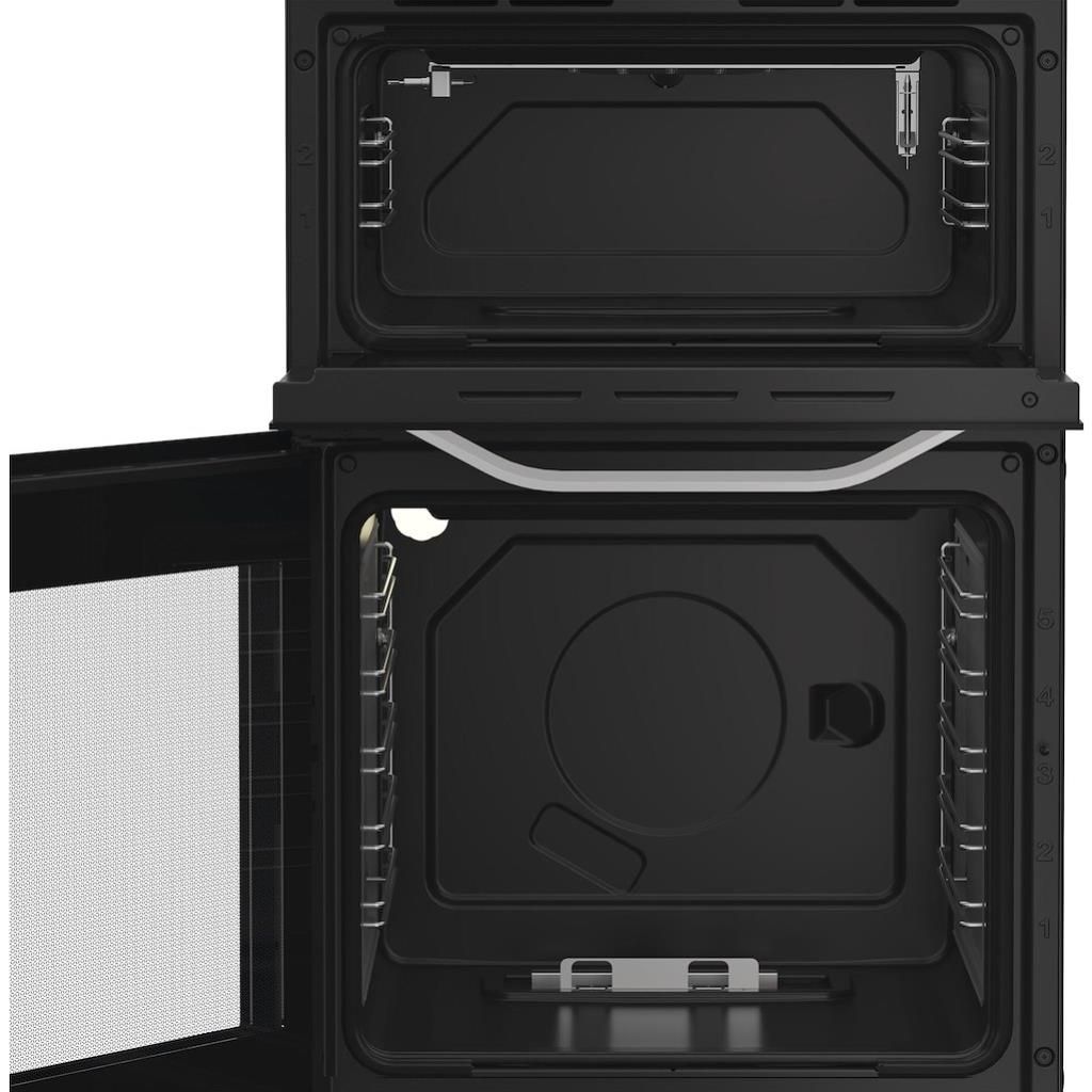 Hotpoint HTG5GCW Freestanding 50cm Gas Twin Cavity Cooker - White