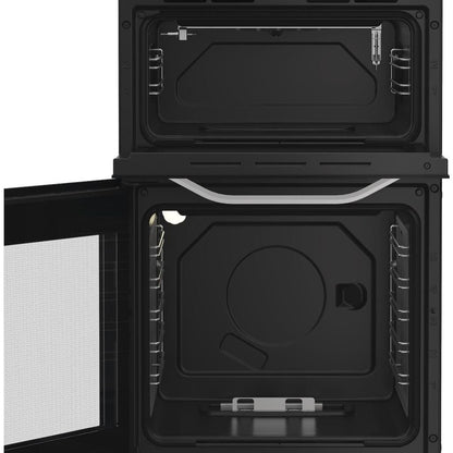Hotpoint HTG5GCW Freestanding 50cm Gas Twin Cavity Cooker - White