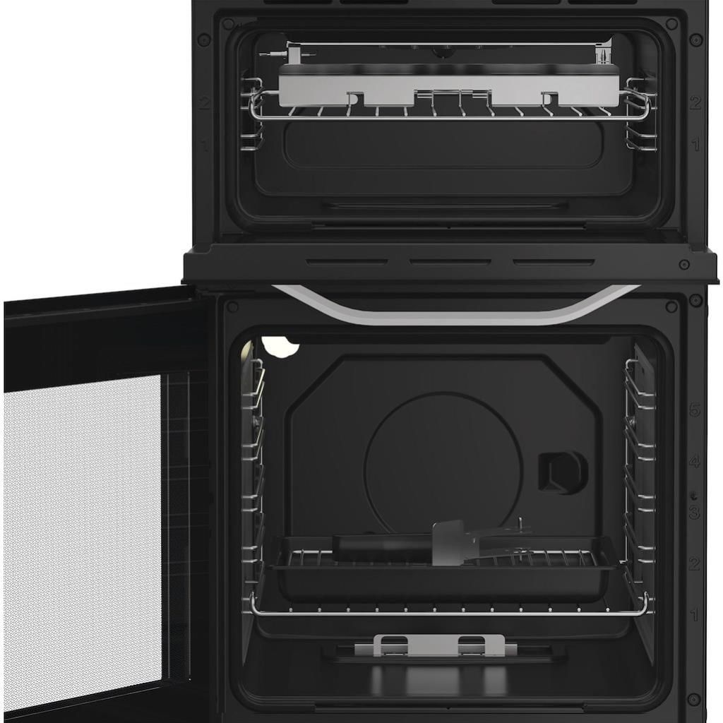 Hotpoint HTG5GCW Freestanding 50cm Gas Twin Cavity Cooker - White