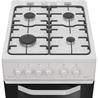 Hotpoint HTG5GCW Freestanding 50cm Gas Twin Cavity Cooker - White