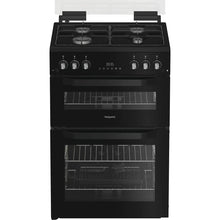 Hotpoint HTG6GDCB1 60cm Freestanding Gas Cooker with Glass Lid