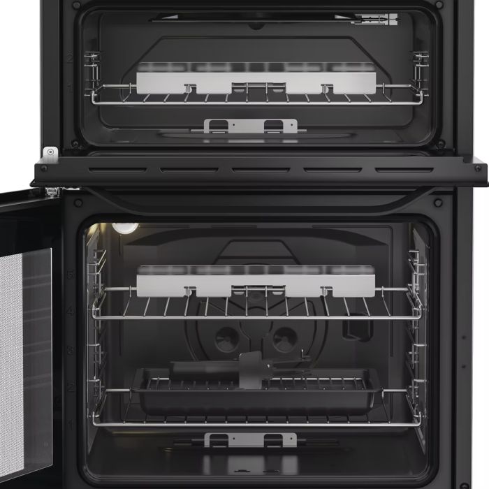 Hotpoint HTG6GDCB1 60cm Freestanding Gas Cooker with Glass Lid