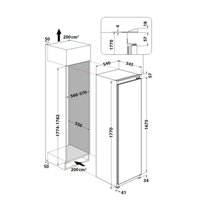 Hotpoint HTSD18A011A1 Integrated Fridge - Wide