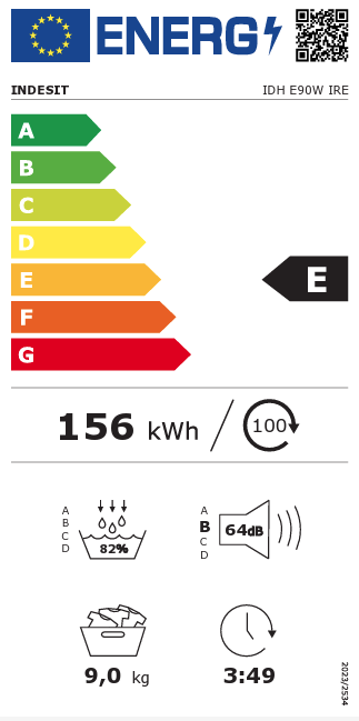 Indesit IDHE90WIRE 9KG Heat Pump Tumble Dryer - White