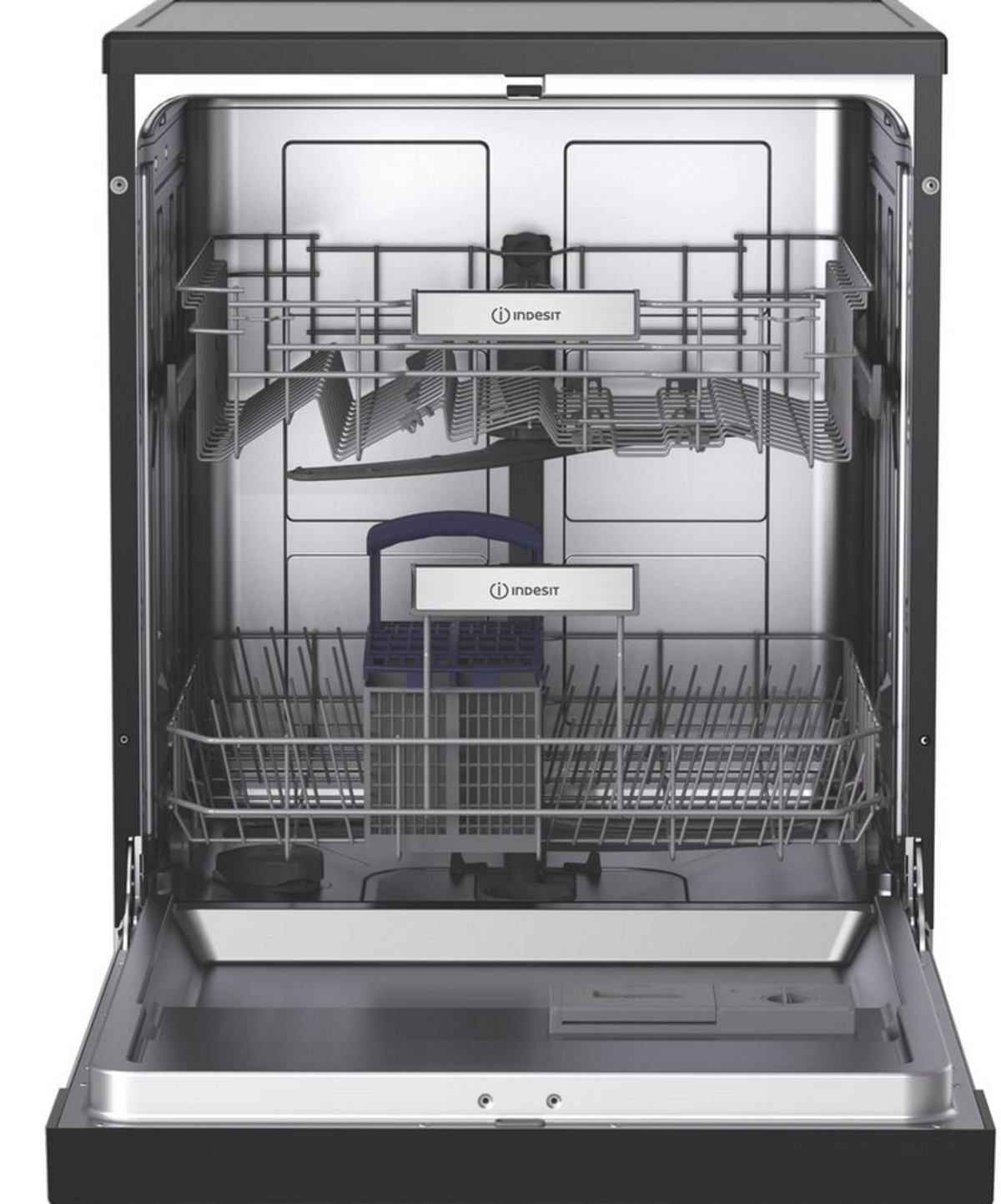Indesit IN2FE13CNO7B 60cm Push&Go Cycle Dishwasher - Black