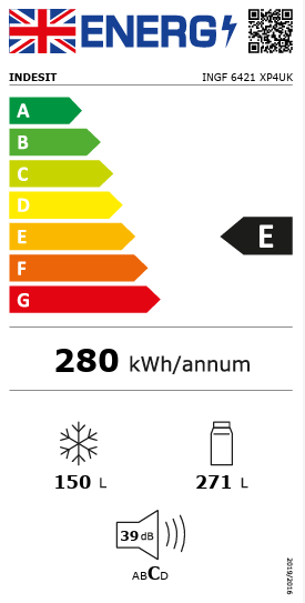 Indesit INGF 6421 XP4UK American Style Fridge Freezer - Inox