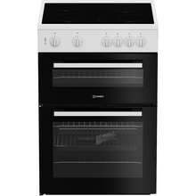 Indesit IT60V9KMWUK Freestanding 60cm Double Electric Cooker - White