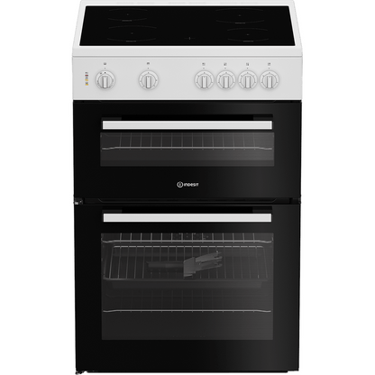 Indesit IT60V9KMWUK Freestanding 60cm Double Electric Cooker - White