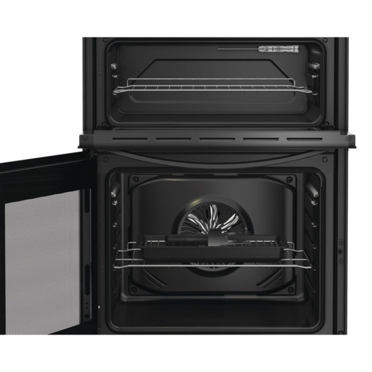 Indesit ITE6VMB 60cm Twin Cavity Electric Cooker - Black
